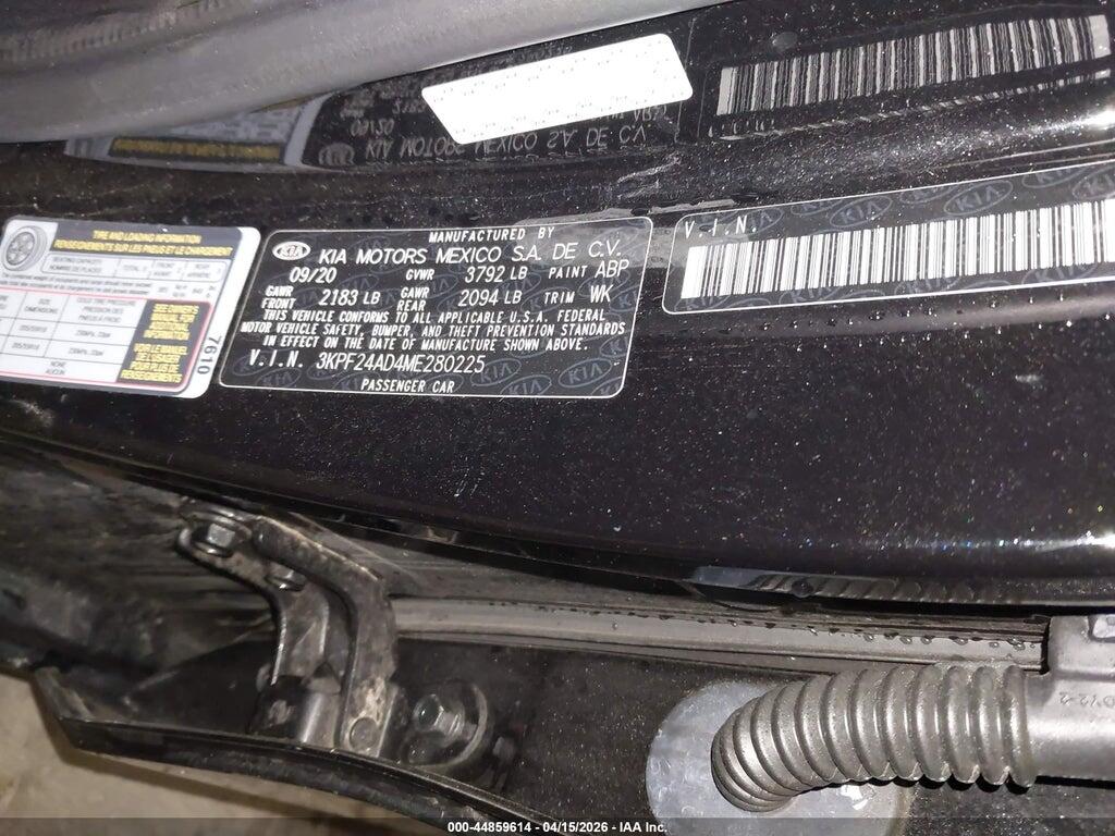 3KPF24AD4ME280225 2021 KIA FORTE photo no. 9