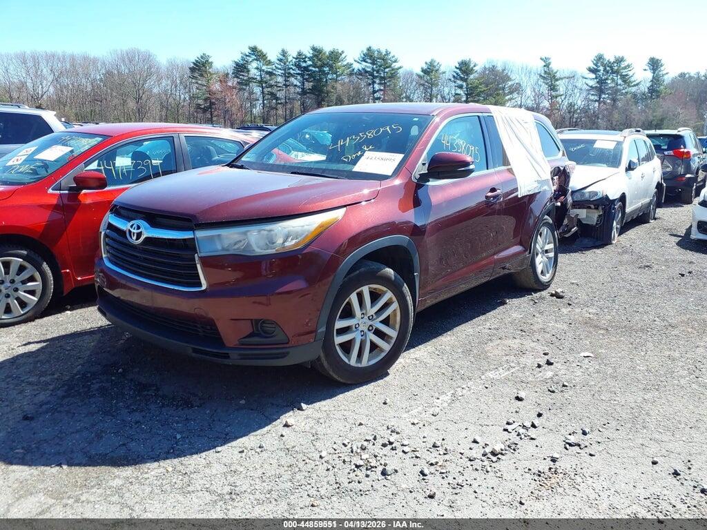 5TDBKRFH2FS126631 2015 TOYOTA HIGHLANDER photo no. 2