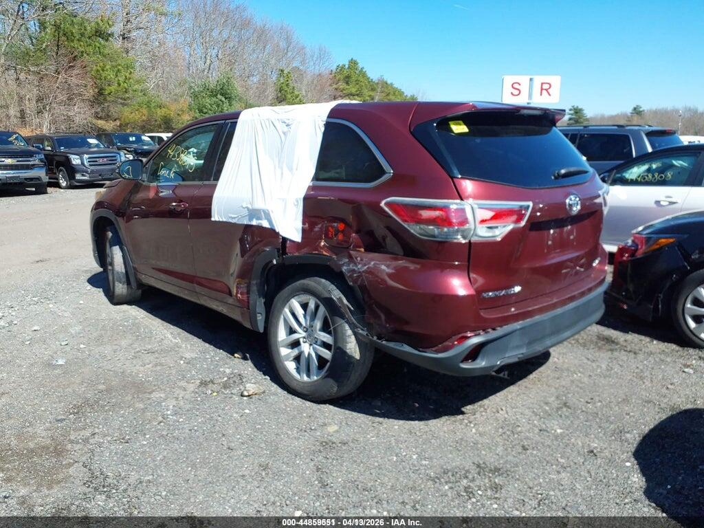 5TDBKRFH2FS126631 2015 TOYOTA HIGHLANDER photo no. 3