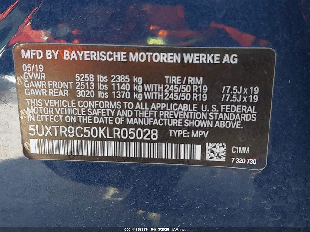 5UXTR9C50KLR05028 2019 BMW X3 photo no. 9