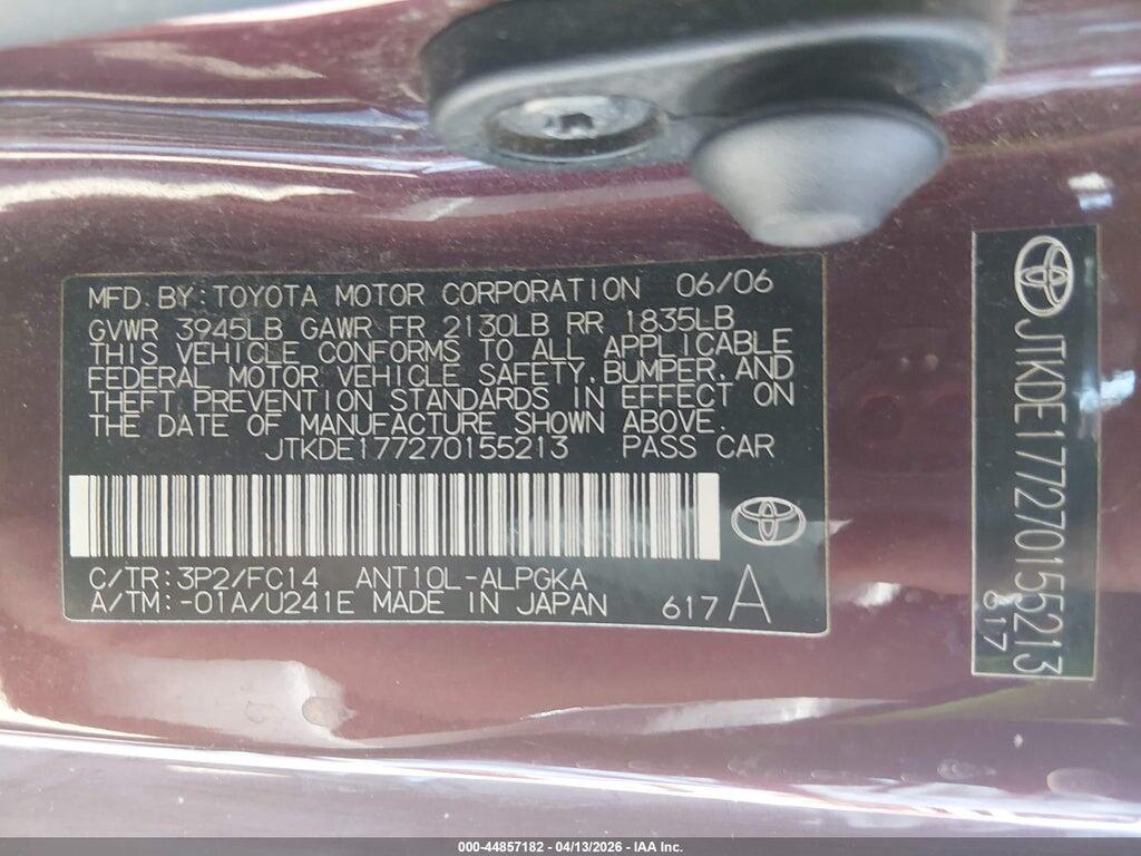 JTKDE177270155213 2007 SCION TC photo no. 9