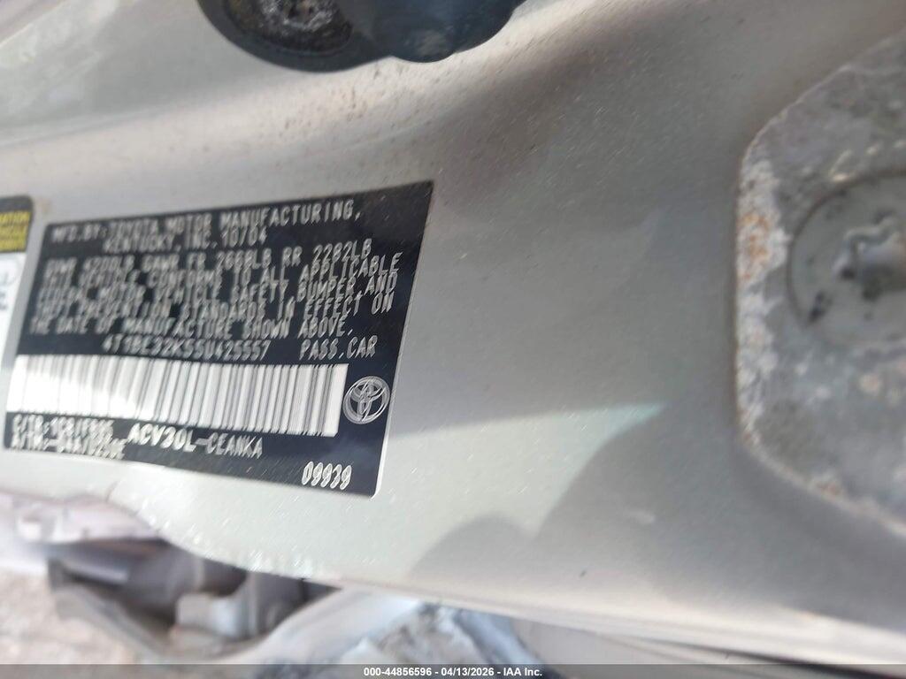 4T1BE32K55U425557 2005 TOYOTA CAMRY photo no. 9