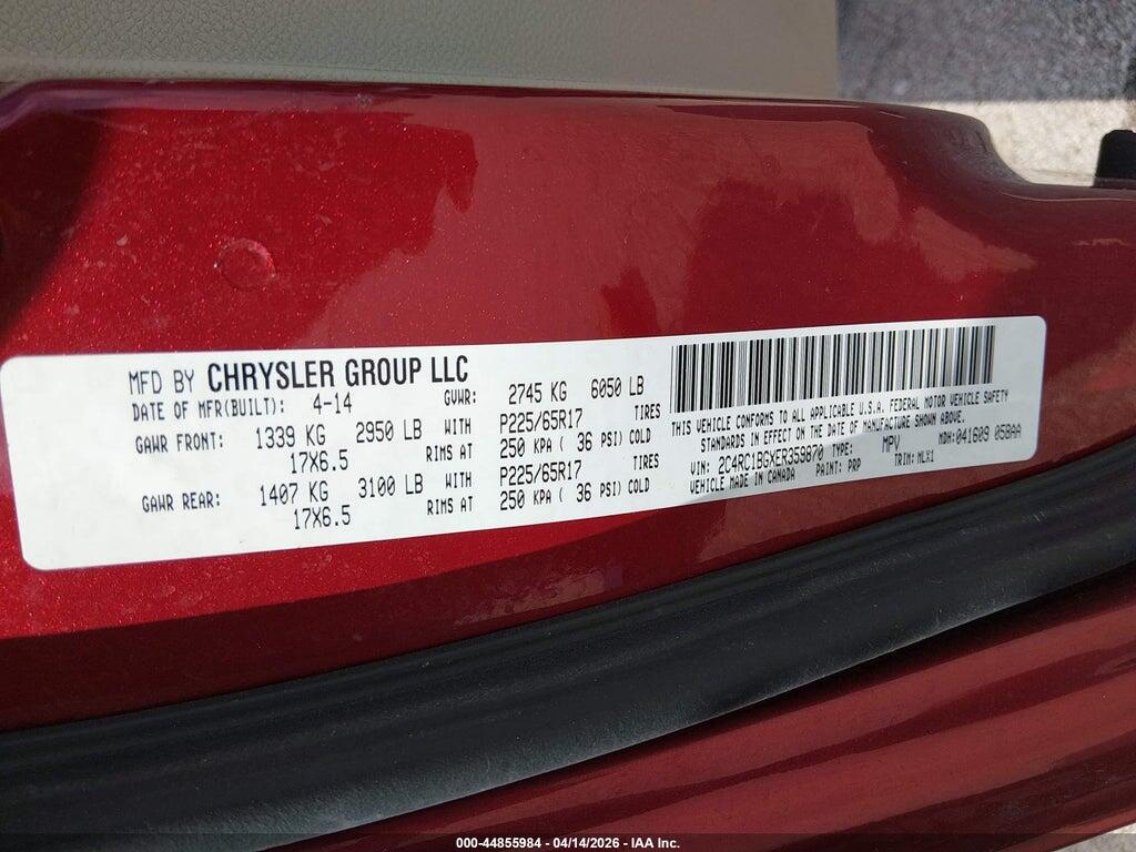 2C4RC1BGXER359870 2014 CHRYSLER TOWN & COUNTRY photo no. 9