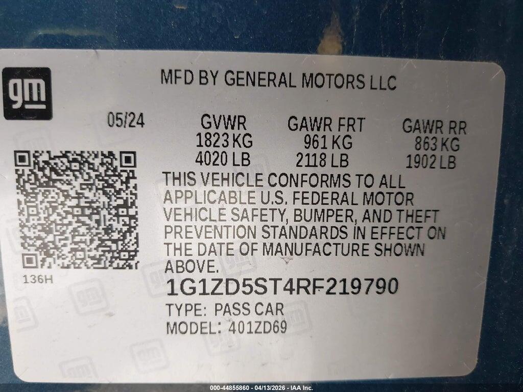 1G1ZD5ST4RF219790 2024 CHEVROLET MALIBU photo no. 9