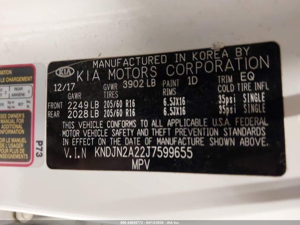 KNDJN2A22J7599655 2018 KIA SOUL photo no. 9