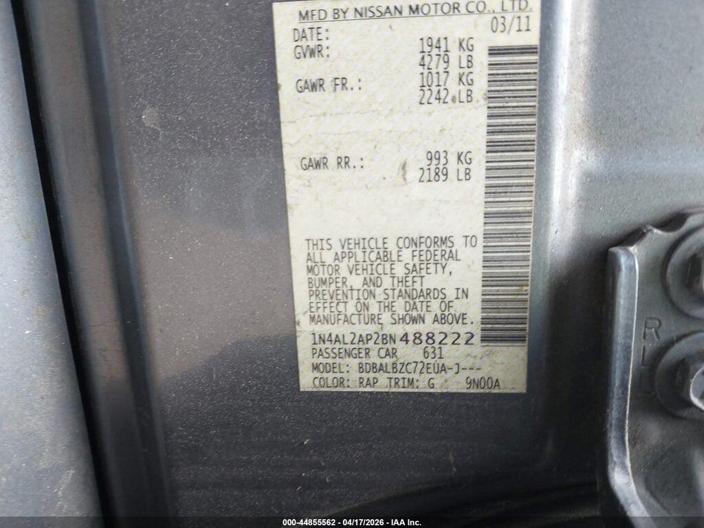 1N4AL2AP2BN488222 2011 NISSAN ALTIMA photo no. 9