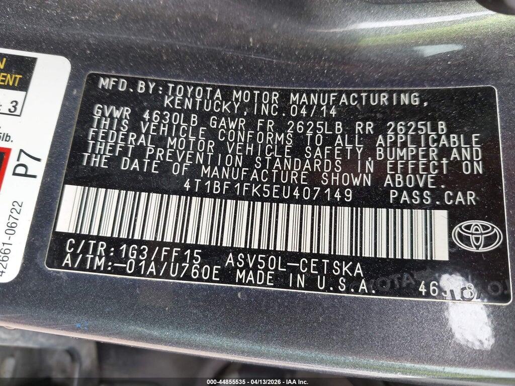 4T1BF1FK5EU407149 2014 TOYOTA CAMRY photo no. 9