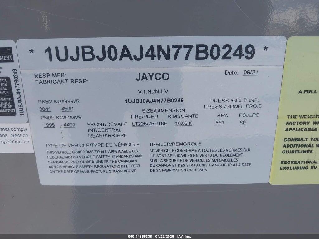 1UJBJ0AJ4N77B0249 2022 JAYCO JAY FLIGHT SLX BAJA 22 FEET photo no. 9