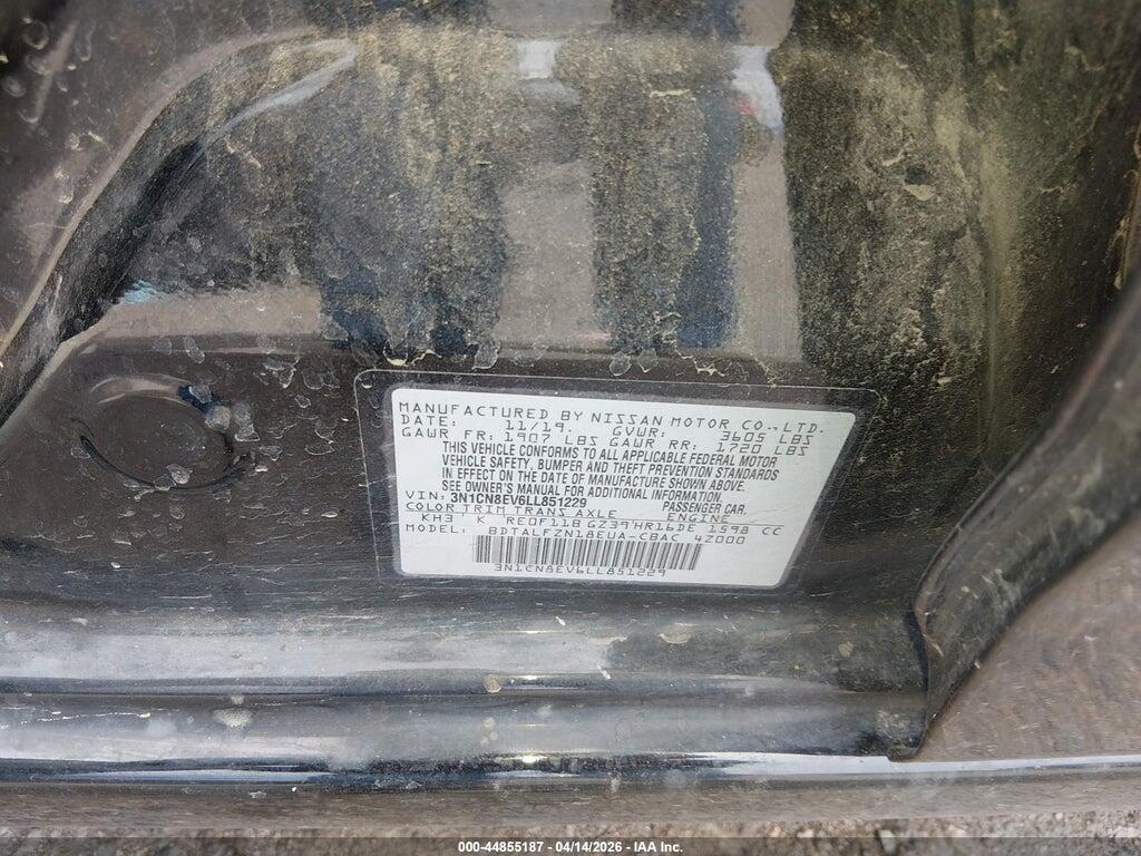 3N1CN8EV6LL851229 2020 NISSAN VERSA photo no. 9