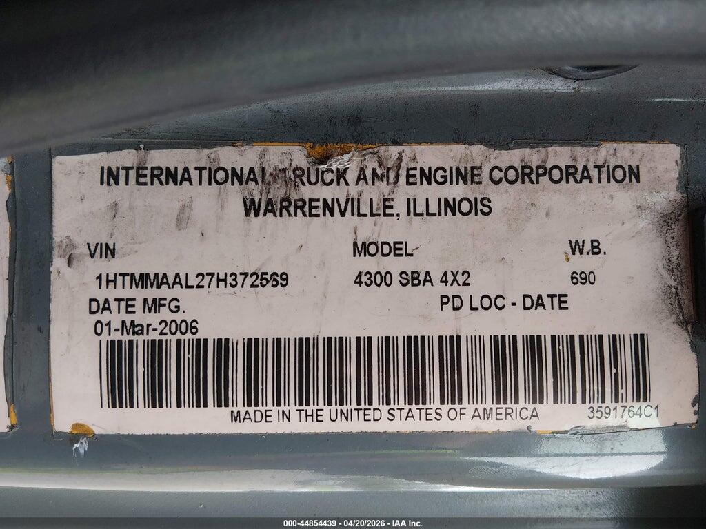 1HTMMAAL27H372569 2007 INTERNATIONAL 4000 photo no. 8