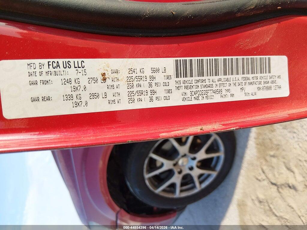 3C4PDDEG5FT740509 2015 DODGE JOURNEY photo no. 9
