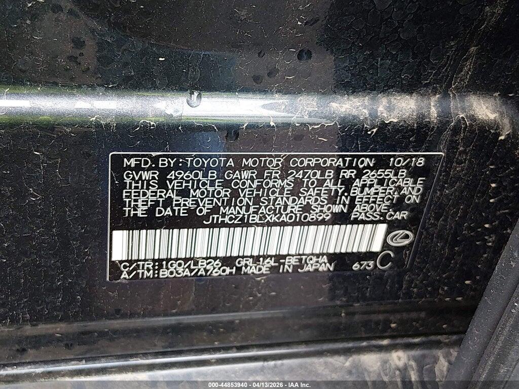 JTHCZ1BLXKA010899 2019 LEXUS GS 350 photo no. 9