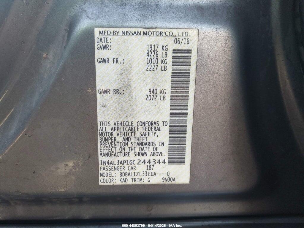 1N4AL3AP1GC244344 2016 NISSAN ALTIMA photo no. 9