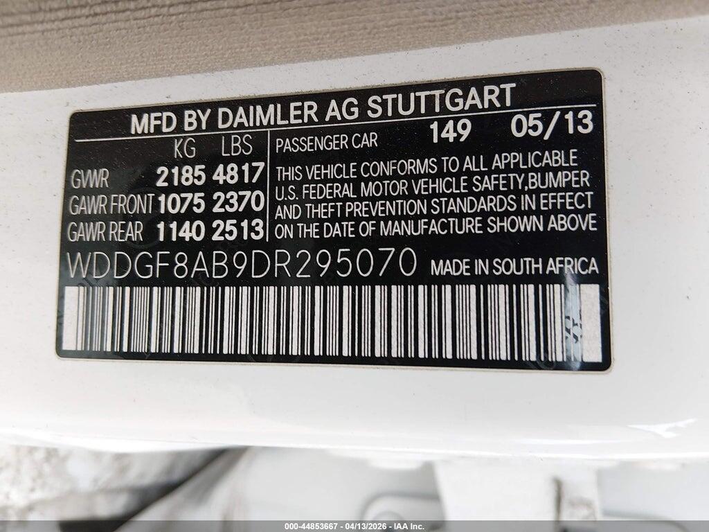 WDDGF8AB9DR295070 2013 MERCEDES-BENZ C 300 photo no. 9