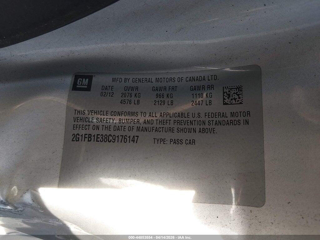 2G1FB1E38C9176147 2012 CHEVROLET CAMARO photo no. 9