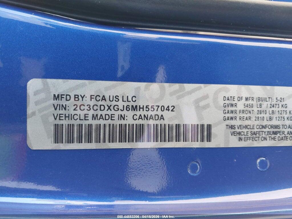 2C3CDXGJ6MH557042 2021 DODGE CHARGER photo no. 9