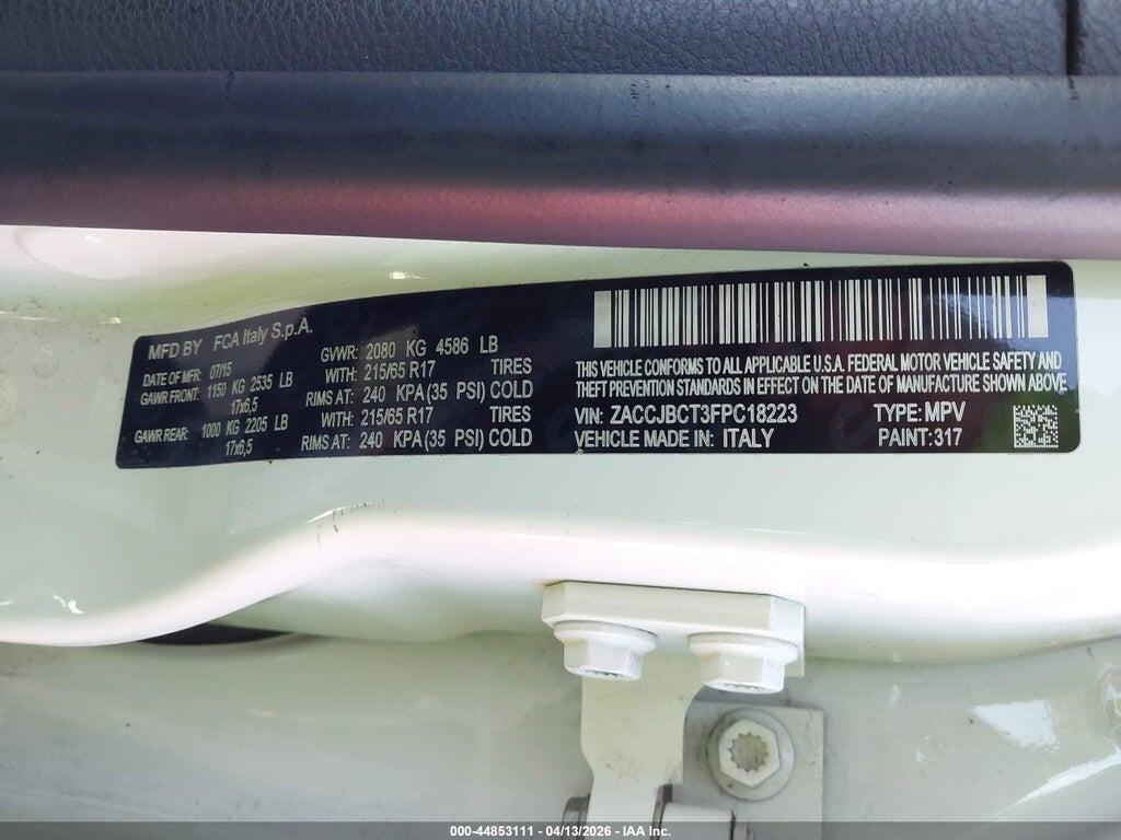 ZACCJBCT3FPC18223 2015 JEEP RENEGADE photo no. 9