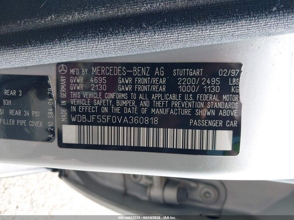 WDBJF55F0VA360818 1997 MERCEDES-BENZ E 320 photo no. 9