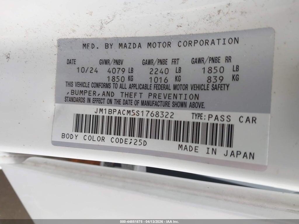 JM1BPACM5S1768322 2025 MAZDA MAZDA3 photo no. 9