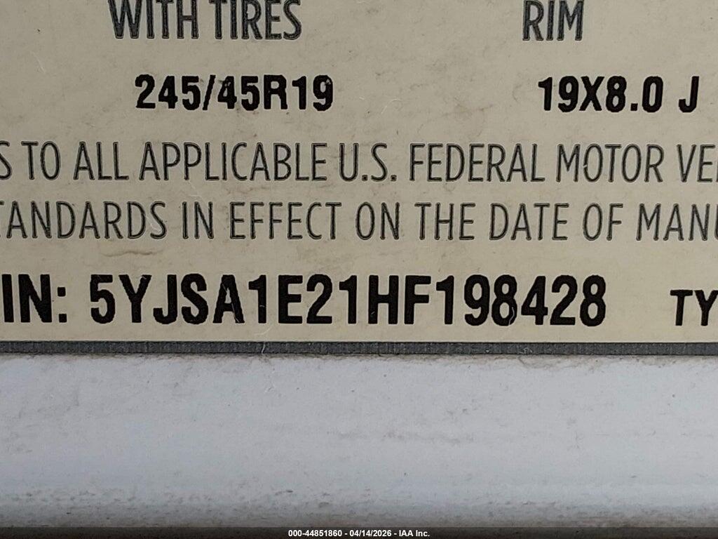 5YJSA1E21HF198428 2017 TESLA MODEL S photo no. 9