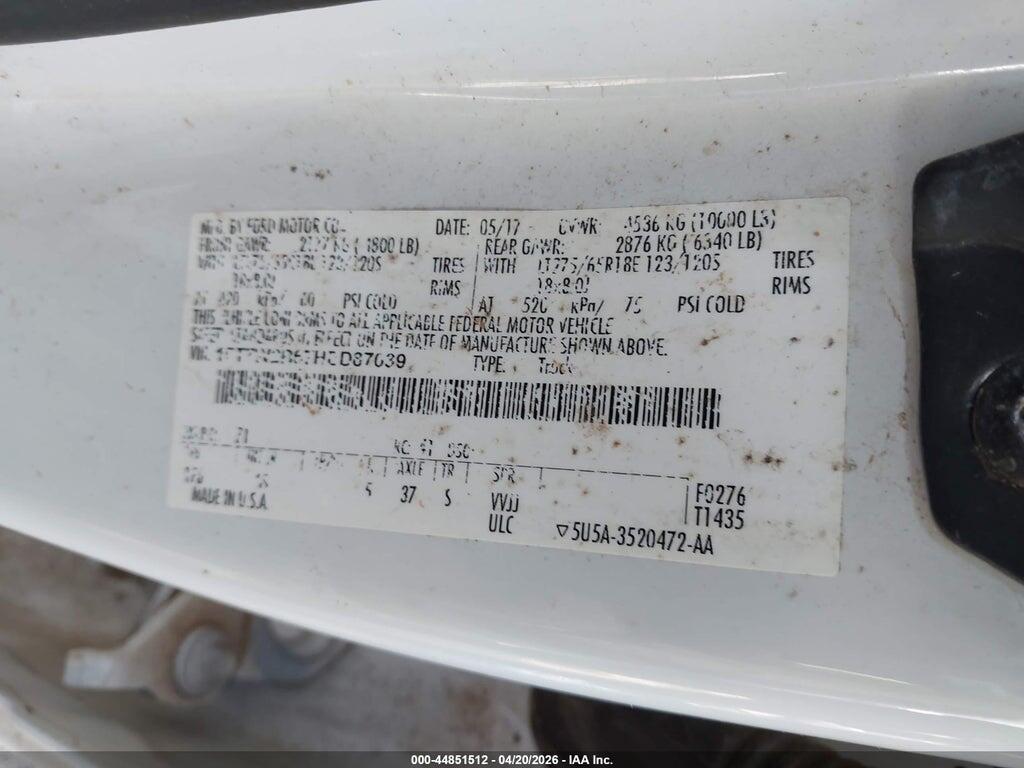 1FT7W2B67HED87039 2017 FORD F-250 photo no. 9