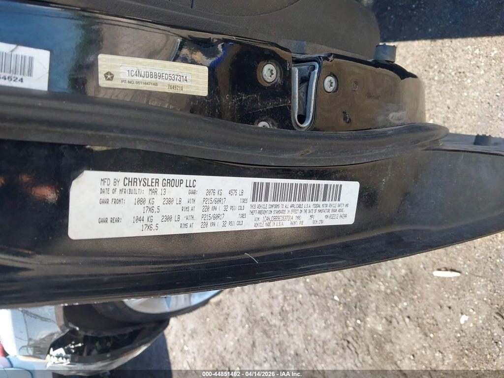 1C4NJDBB9ED537314 2014 JEEP COMPASS photo no. 9