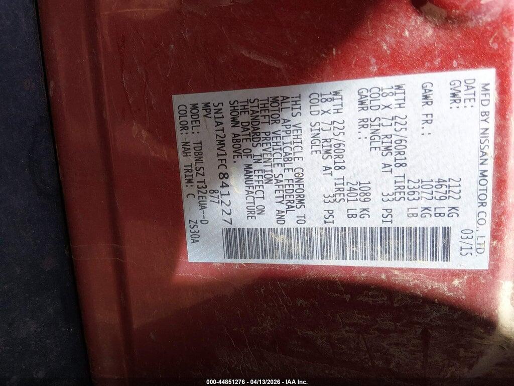 5N1AT2MV1FC841227 2015 NISSAN ROGUE photo no. 9