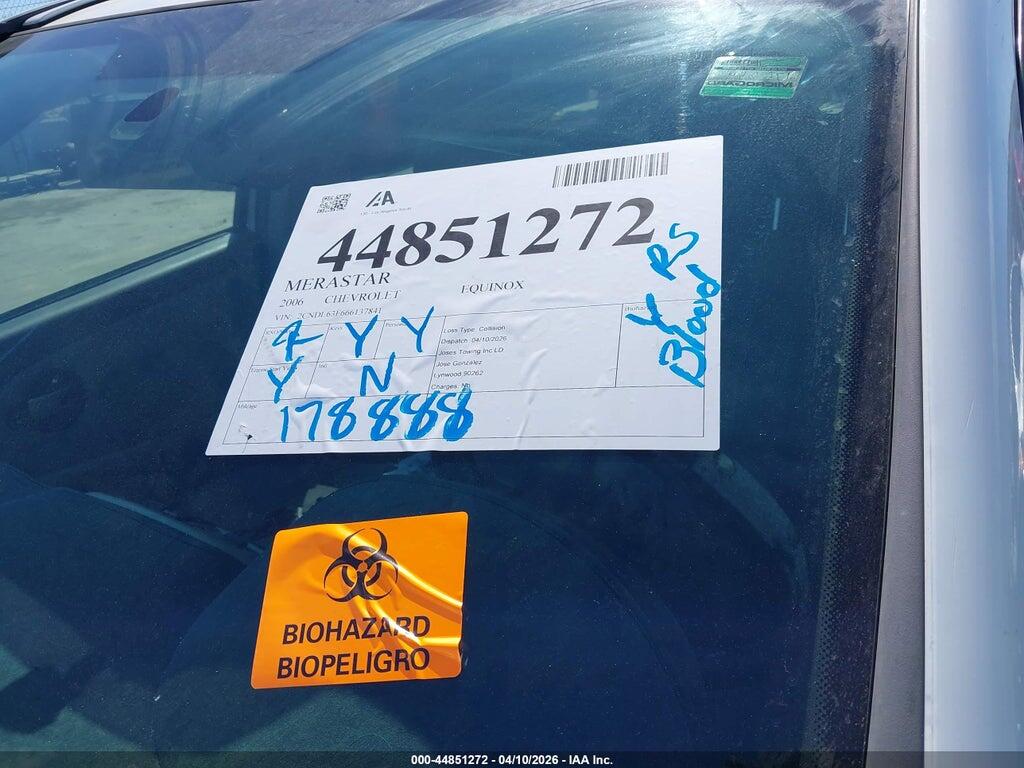 2CNDL63F666137841 2006 CHEVROLET EQUINOX photo no. 12