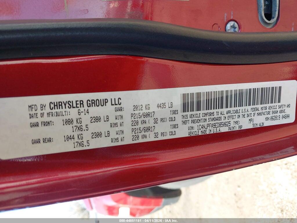 1C4NJPFA9ED850625 2014 JEEP PATRIOT photo no. 9