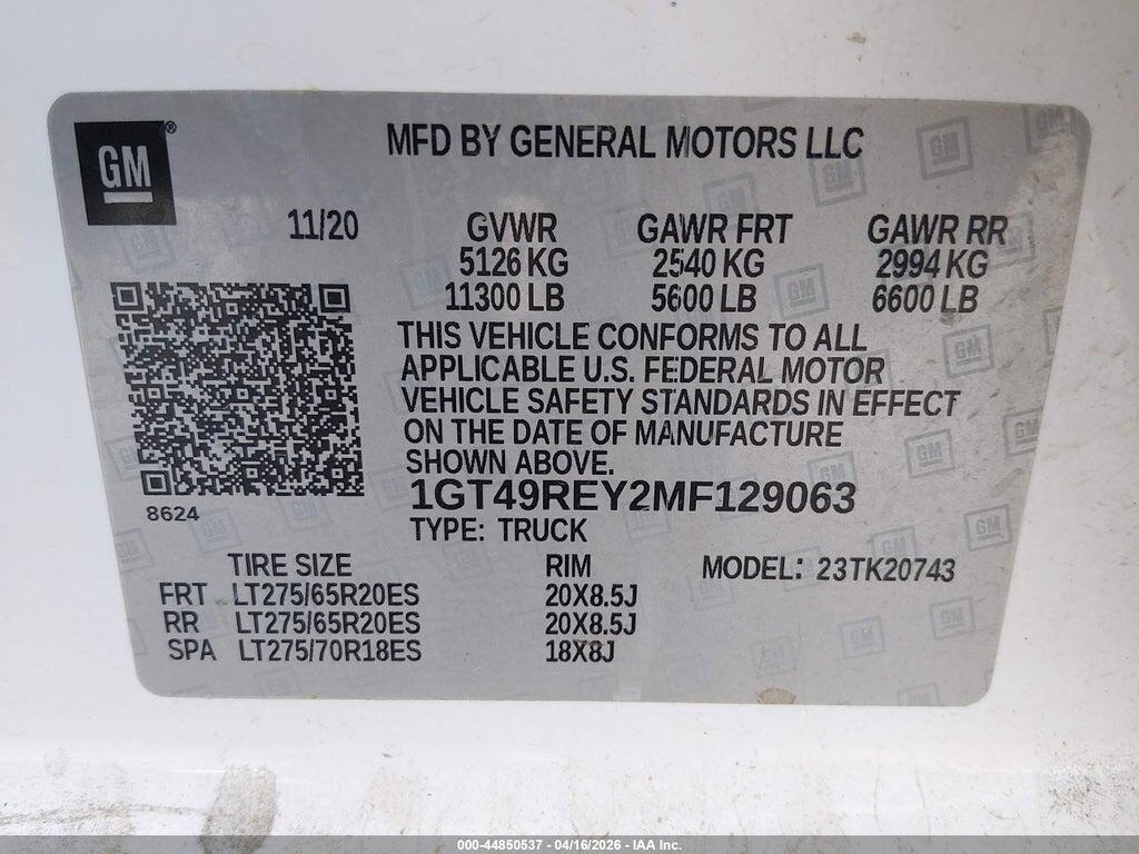1GT49REY2MF129063 2021 GMC SIERRA 2500HD photo no. 8