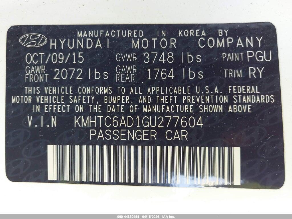 KMHTC6AD1GU277604 2016 HYUNDAI VELOSTER photo no. 9
