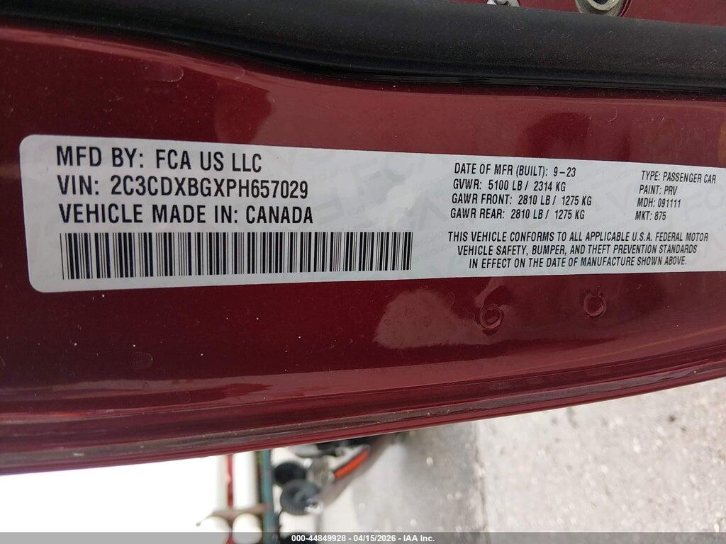 2C3CDXBGXPH657029 2023 DODGE CHARGER photo no. 9