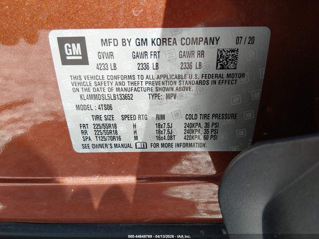 KL4MMDSL5LB133652 2020 BUICK ENCORE GX photo no. 9