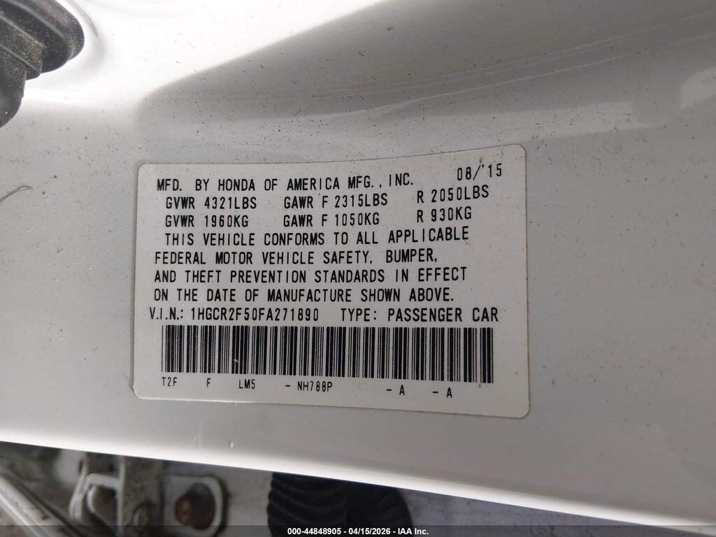 1HGCR2F50FA271890 2015 HONDA ACCORD photo no. 9