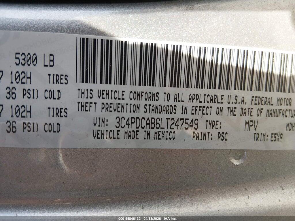 3C4PDCAB6LT247549 2020 DODGE JOURNEY photo no. 9