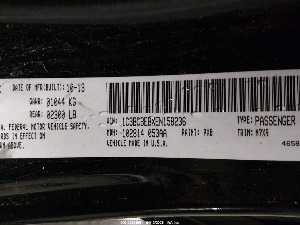 1C3BCBEBXEN158236 2014 CHRYSLER 200 photo no. 9