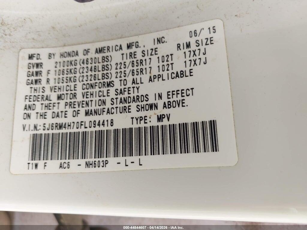 5J6RM4H70FL094418 2015 HONDA CR-V photo no. 9