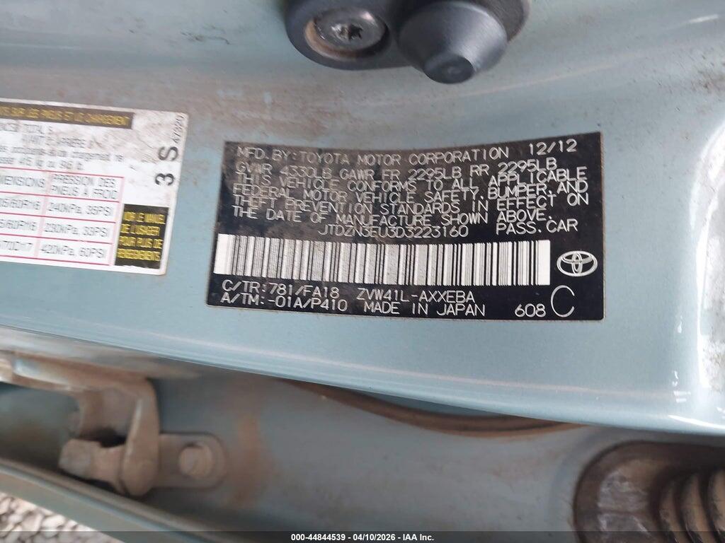 JTDZN3EU3D3223160 2013 TOYOTA PRIUS V photo no. 9