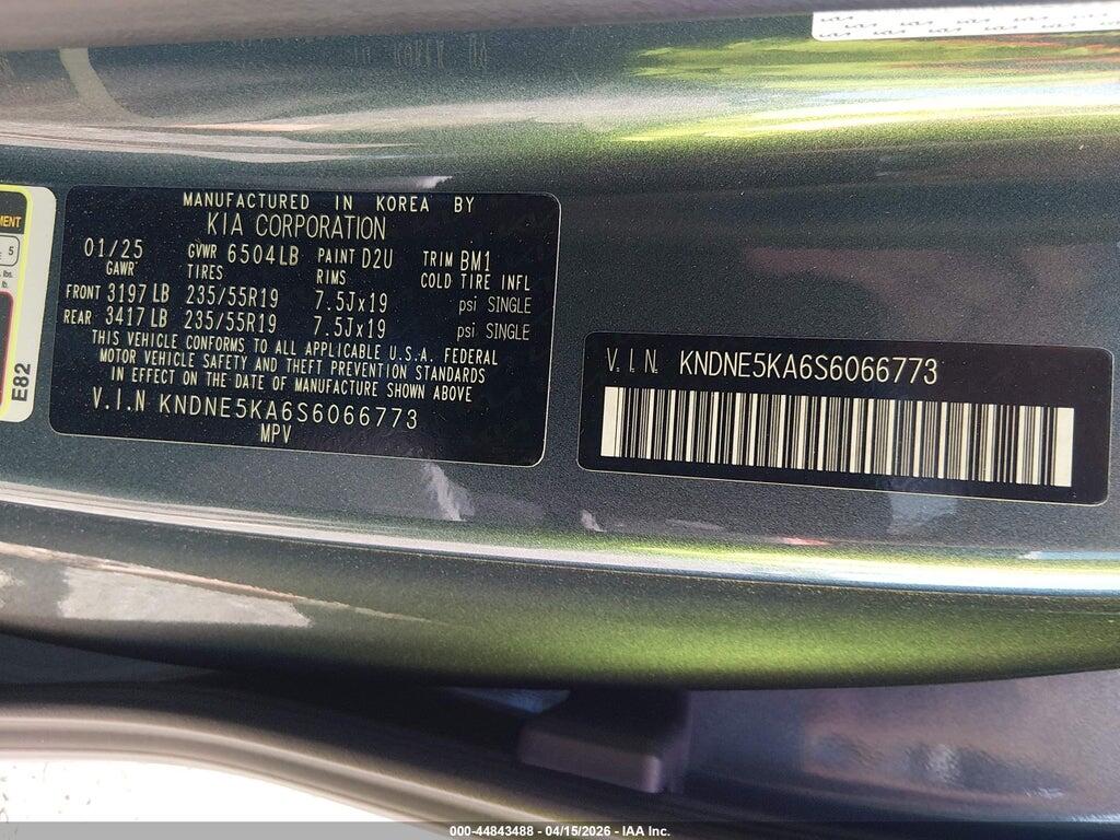 KNDNE5KA6S6066773 2025 KIA CARNIVAL MPV HYBRID photo no. 9