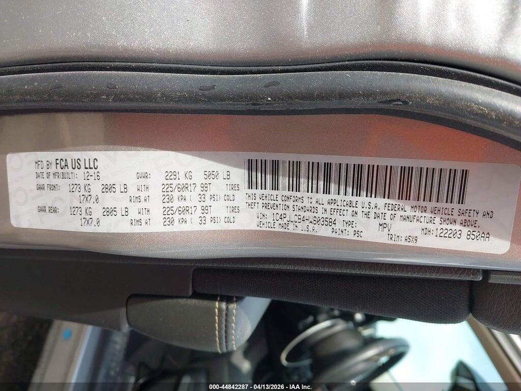 1C4PJLCB4HW603584 2017 JEEP CHEROKEE photo no. 9