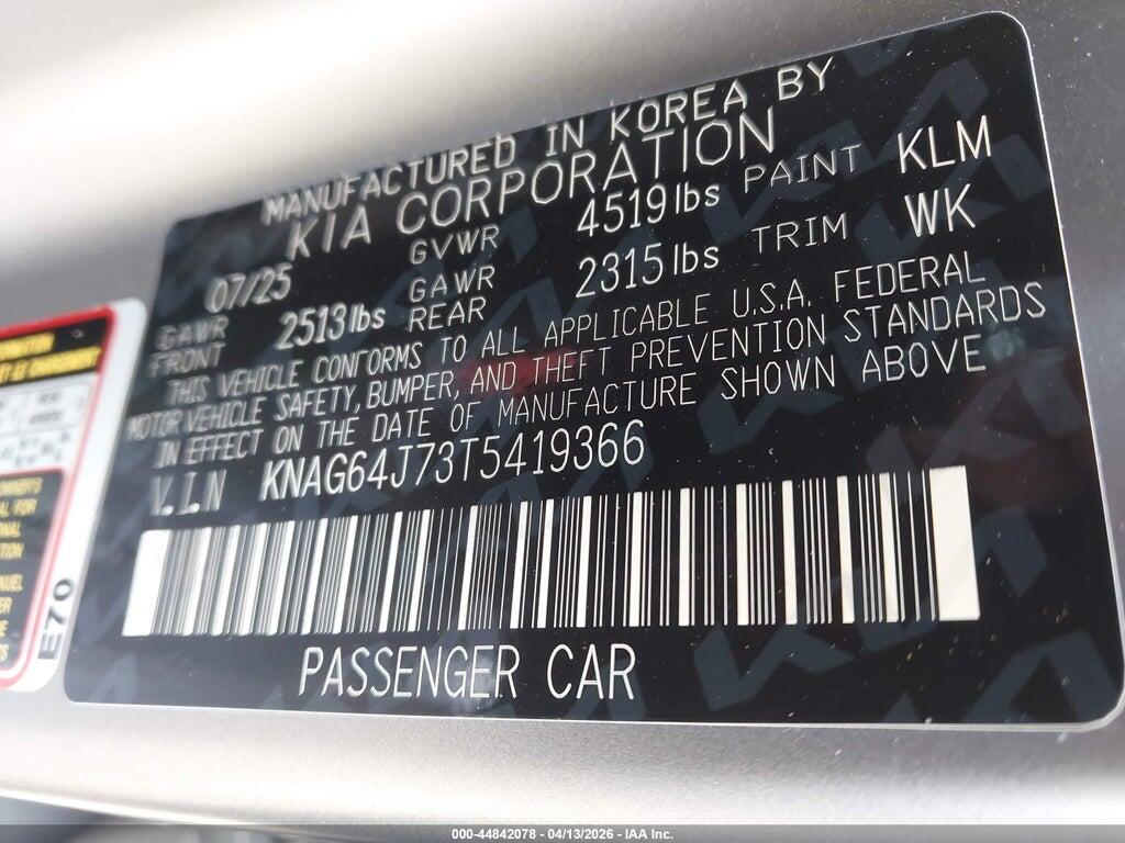 KNAG64J73T5419366 2026 KIA K5 photo no. 9
