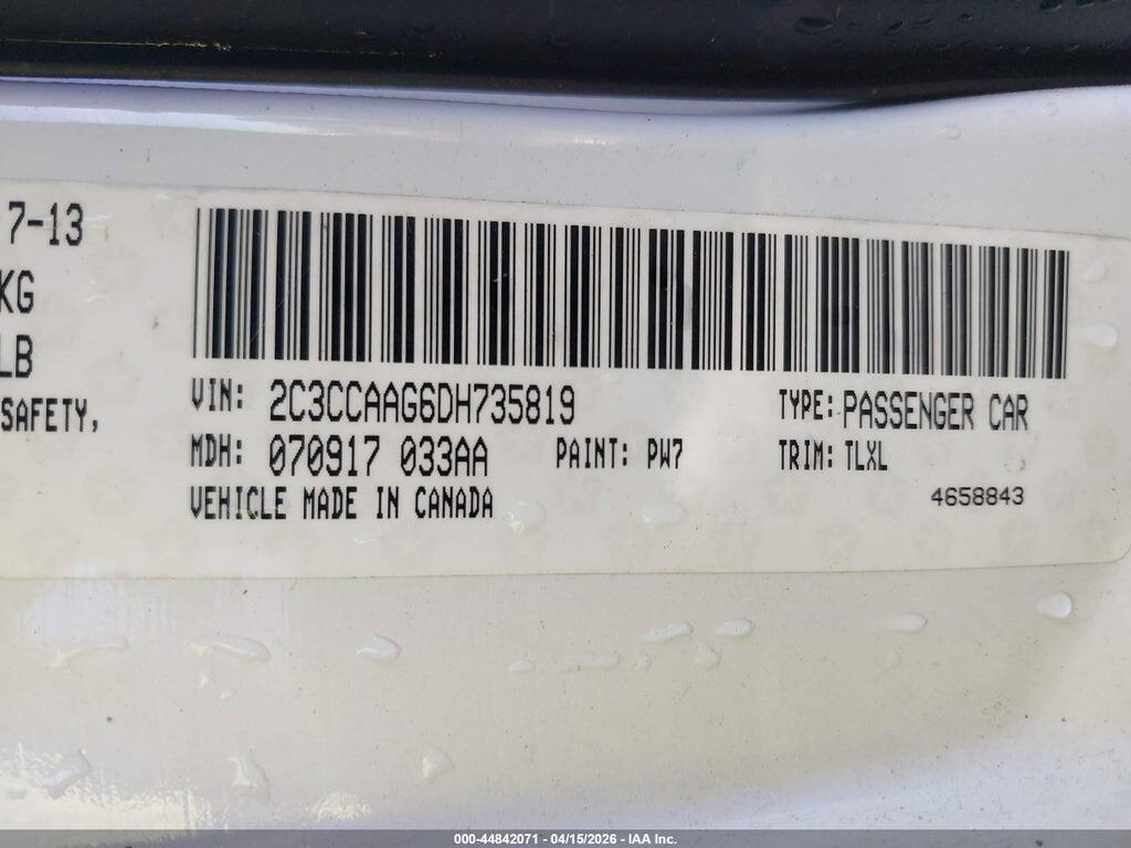 2C3CCAAG6DH735819 2013 CHRYSLER 300 photo no. 9
