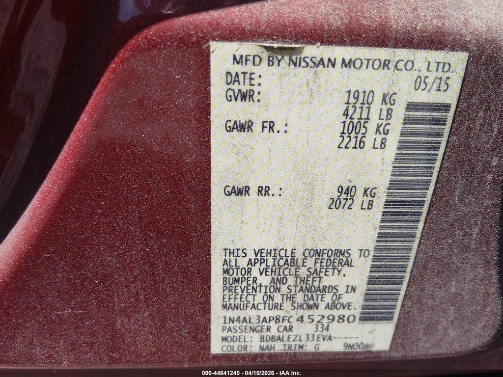 1N4AL3AP8FC452980 2015 NISSAN ALTIMA photo no. 9