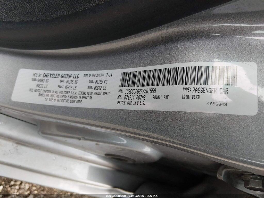 1C3CCCCB2FN561559 2015 CHRYSLER 200 photo no. 9