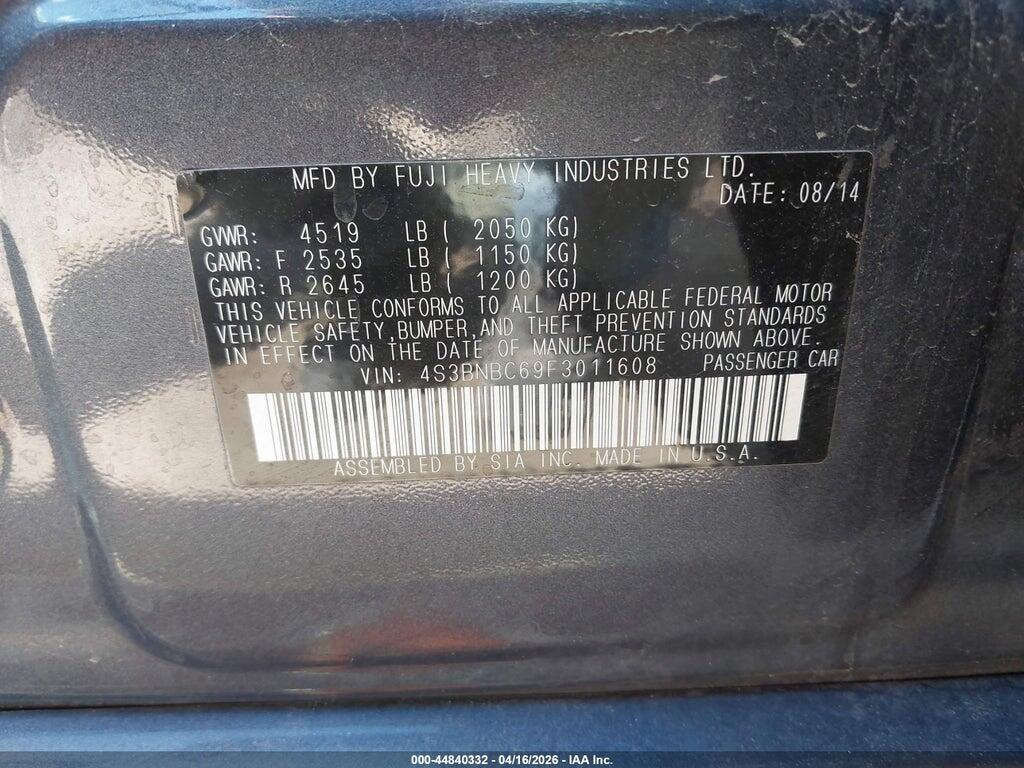 4S3BNBC69F3011608 2015 SUBARU LEGACY photo no. 9