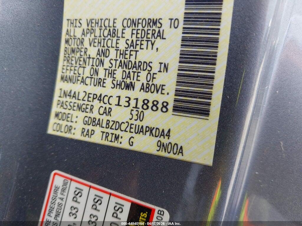 1N4AL2EP4CC131888 2012 NISSAN ALTIMA photo no. 9