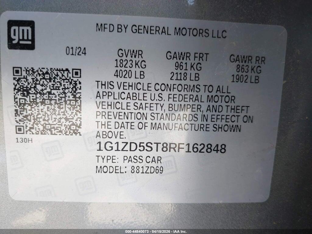 1G1ZD5ST8RF162848 2024 CHEVROLET MALIBU photo no. 9