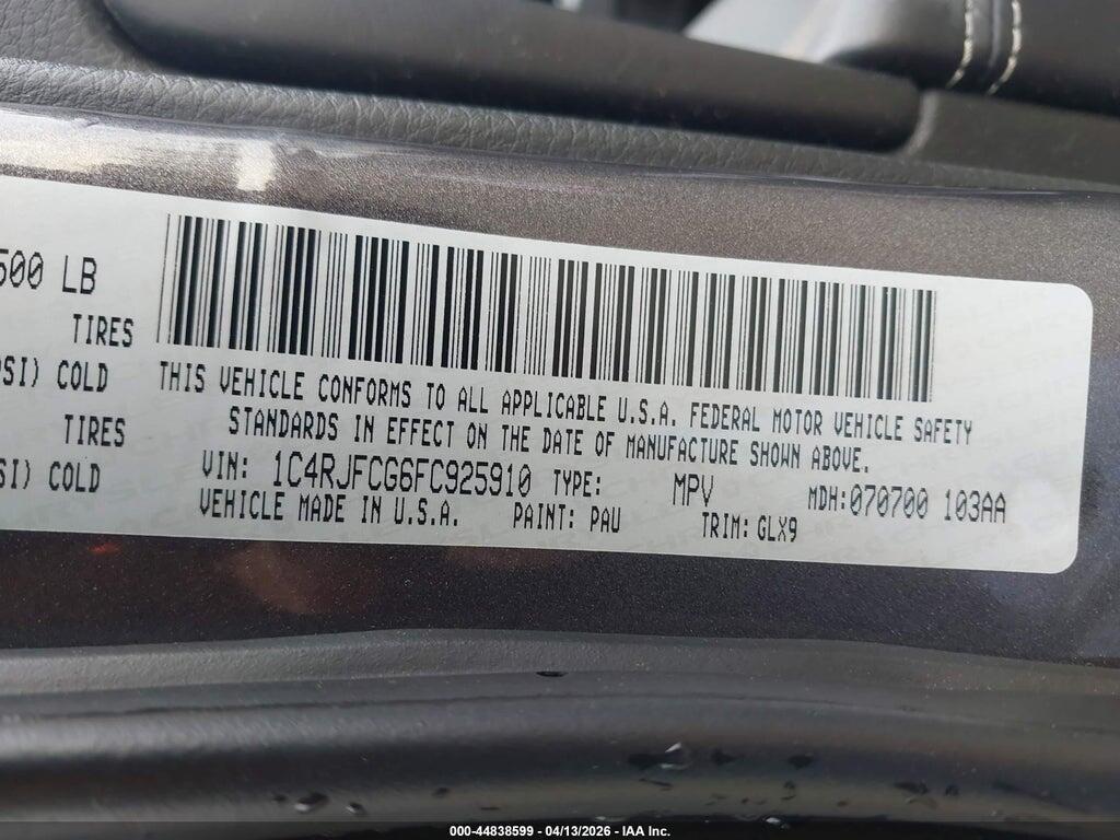 1C4RJFCG6FC925910 2015 JEEP GRAND CHEROKEE photo no. 9