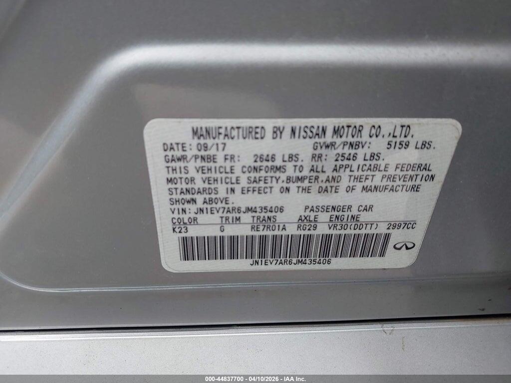 JN1EV7AR6JM435406 2018 INFINITI Q50 photo no. 9