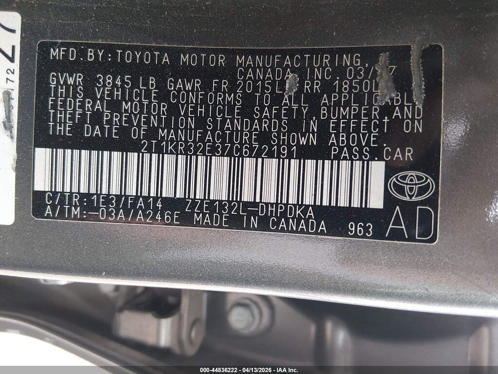 2T1KR32E37C672191 2007 TOYOTA MATRIX photo no. 9